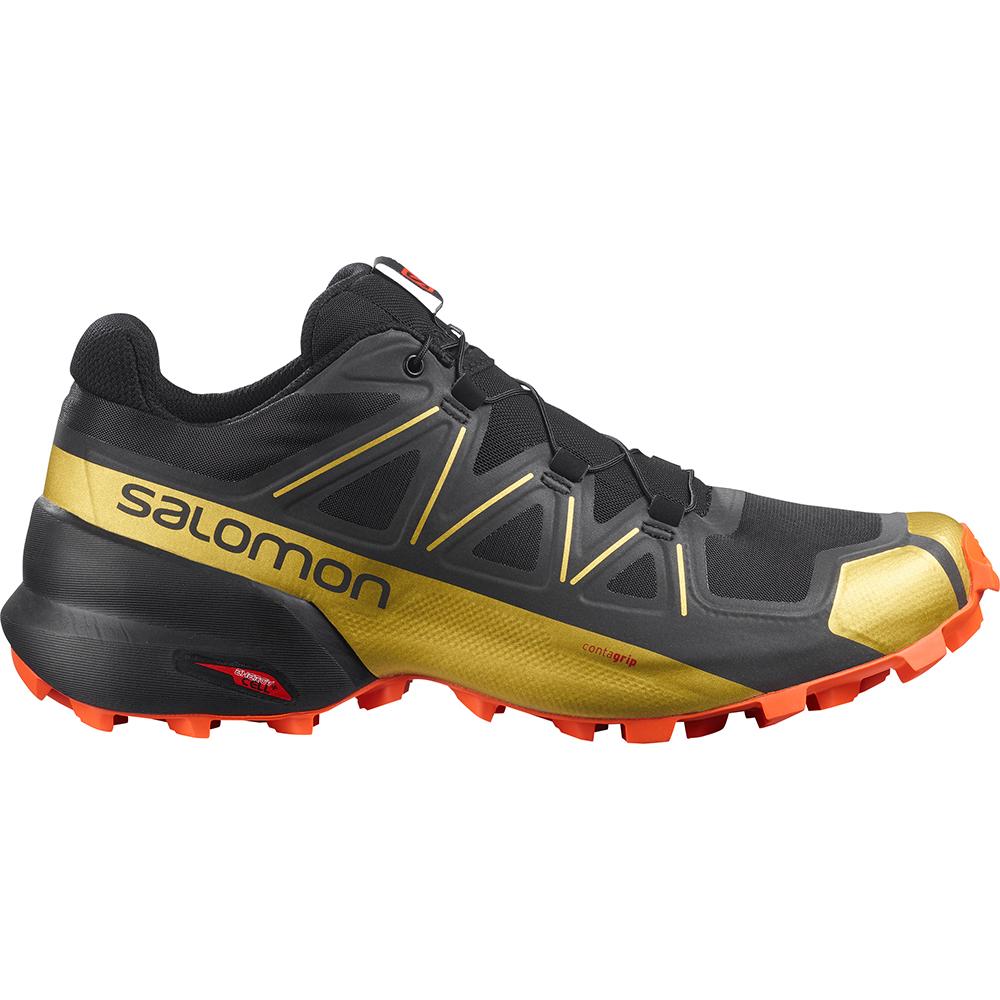 Chaussures De Trail Running Salomon Homme Noir - Salomon SPEEDCROSS 5 GTS - France (8163-MPNQX)